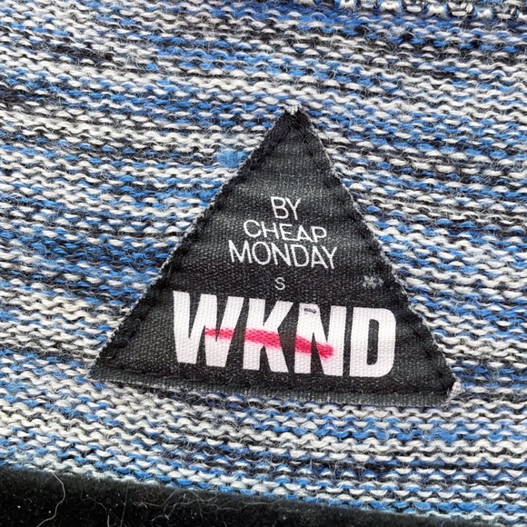 Cheap Monday Cardigan Dream Blue Marled Space Dyed Oversize Grandpa Sweater S - Picture 3 of 9